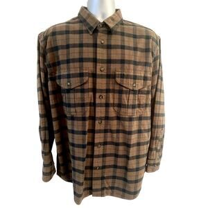 Filson Alaskan Guide 12006 Long Sleeve Heavy 100% Cotton Twill Shirt Mens Size L
